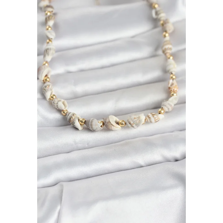 Mey İthalat® Doğal Deniz Kabuğu Dizi Kadın Kolye