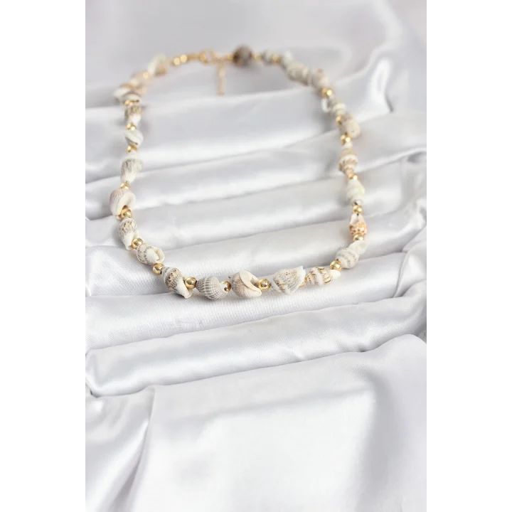 Mey İthalat® Doğal Deniz Kabuğu Dizi Kadın Kolye