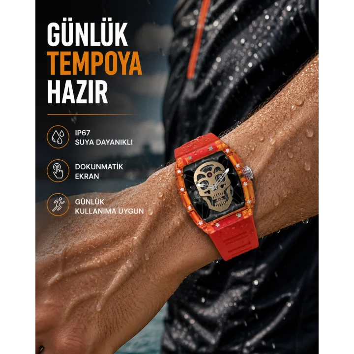 Mey İthalat® Dokunmatik Akıllı Saat Spor ve Günlük Kullanım Yeni Nesil