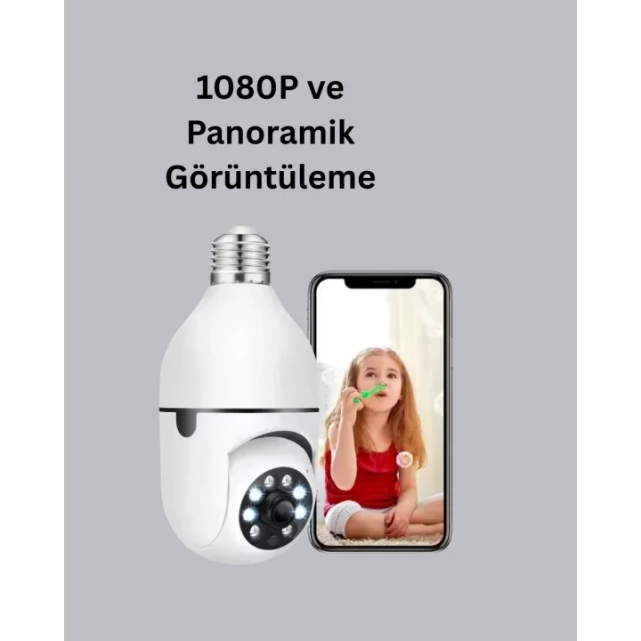 Mey İthalat® Duy Uyumlu Akıllı Güvenlik Kamerası – Basit Kurulum ve Net Görüntü