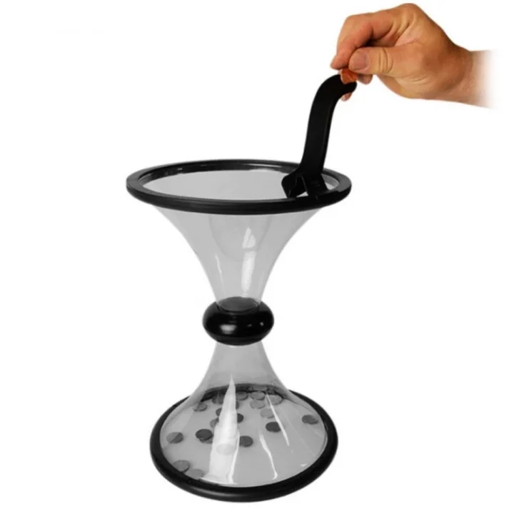 Mey İthalat®  Eğlenceli Huni Şeklinde İlginç Şeffaf Para Biriktirme Kumbarası