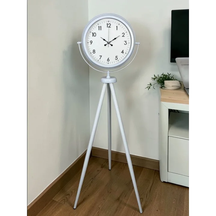Mey İthalat® Elegance Beyaz Tripod Ayaklı Saat