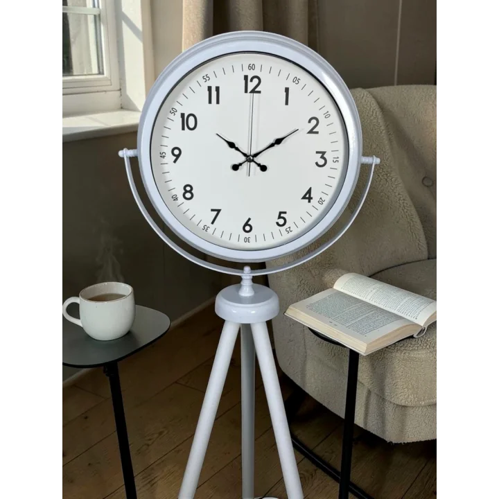 Mey İthalat® Elegance Beyaz Tripod Ayaklı Saat