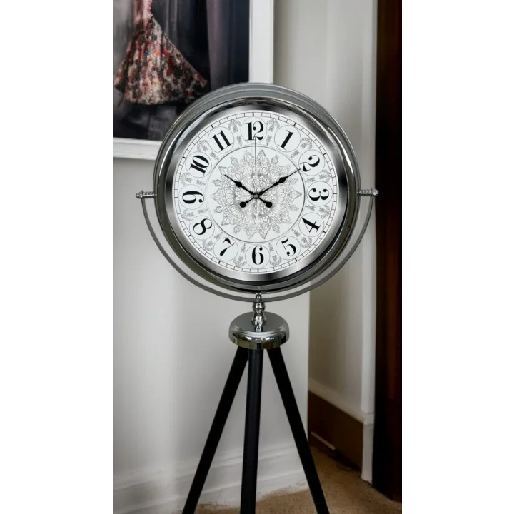 Mey İthalat® Elegance Desenli Tripod Ayaklı Saat
