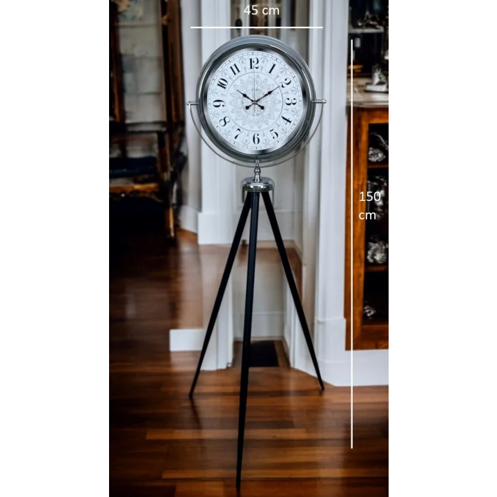 Mey İthalat® Elegance Desenli Tripod Ayaklı Saat