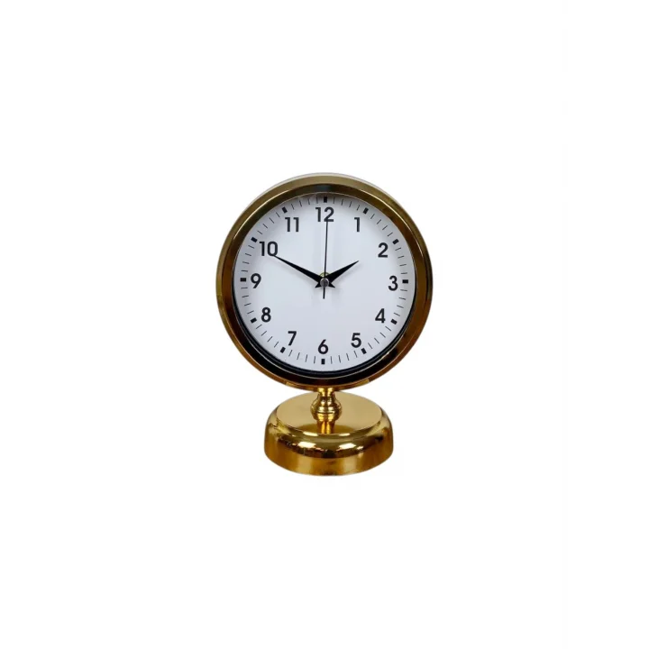 Mey İthalat® Elegance Gold 25 x 20 Cm Metal Masa Saati