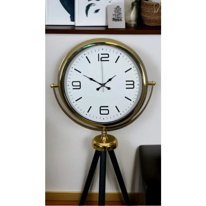 Mey İthalat® Elegance Gold Tripod Ayaklı Saat