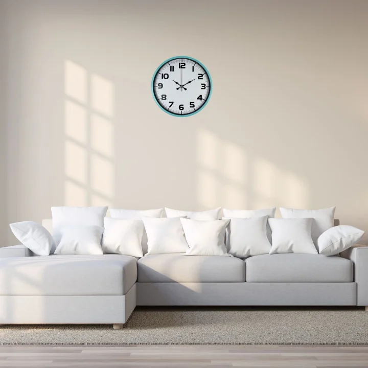 Mey İthalat® Elegance Turkuaz 36 Cm Duvar Saati