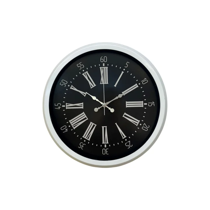 Mey İthalat® Elegance White 40 Cm Metal Duvar Saati