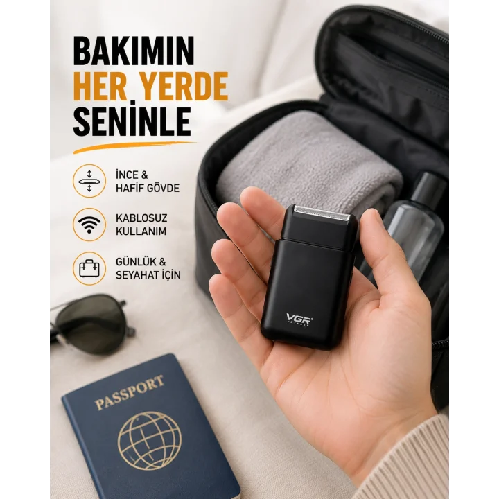 Mey İthalat® Elektrikli Tıraş Makinesi Çift Başlıklı Ultra İnce Tasarım