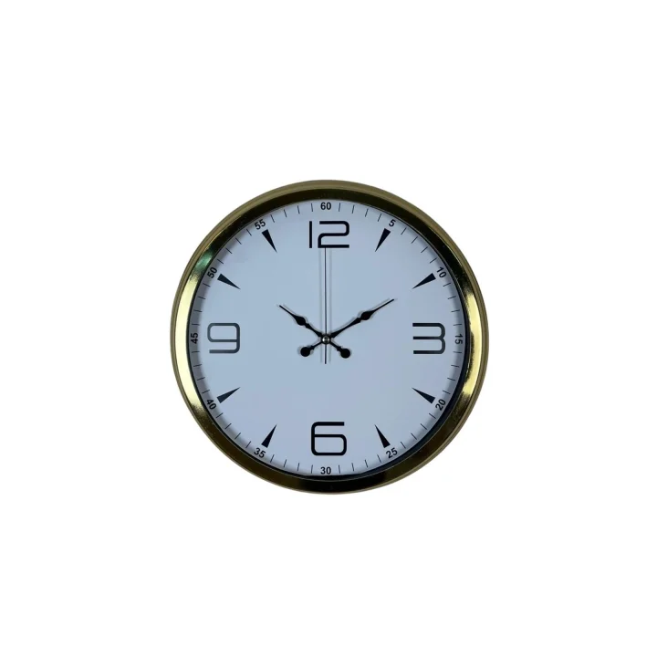 Mey İthalat® Elite Gold 40 Cm Metal Duvar Saati