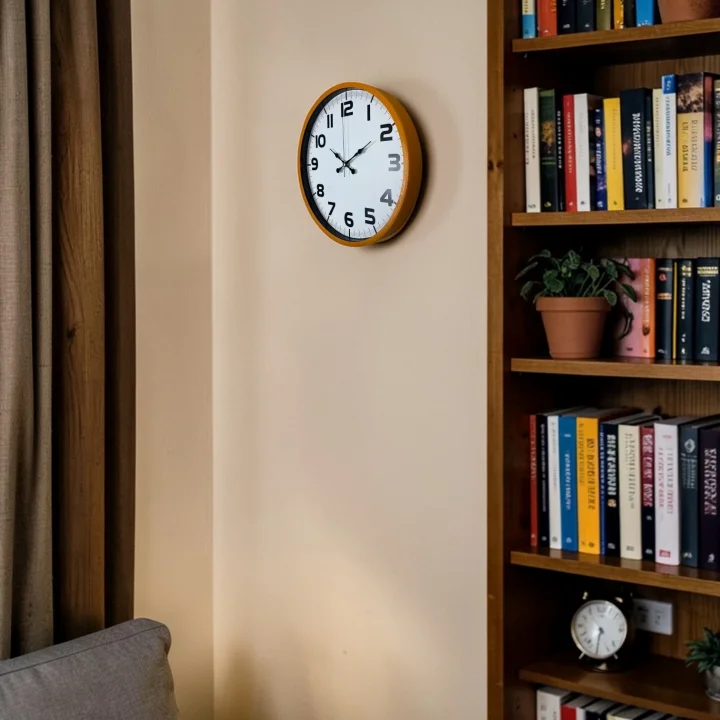 Mey İthalat® Elite Turuncu 36 Cm Şık Duvar Saati