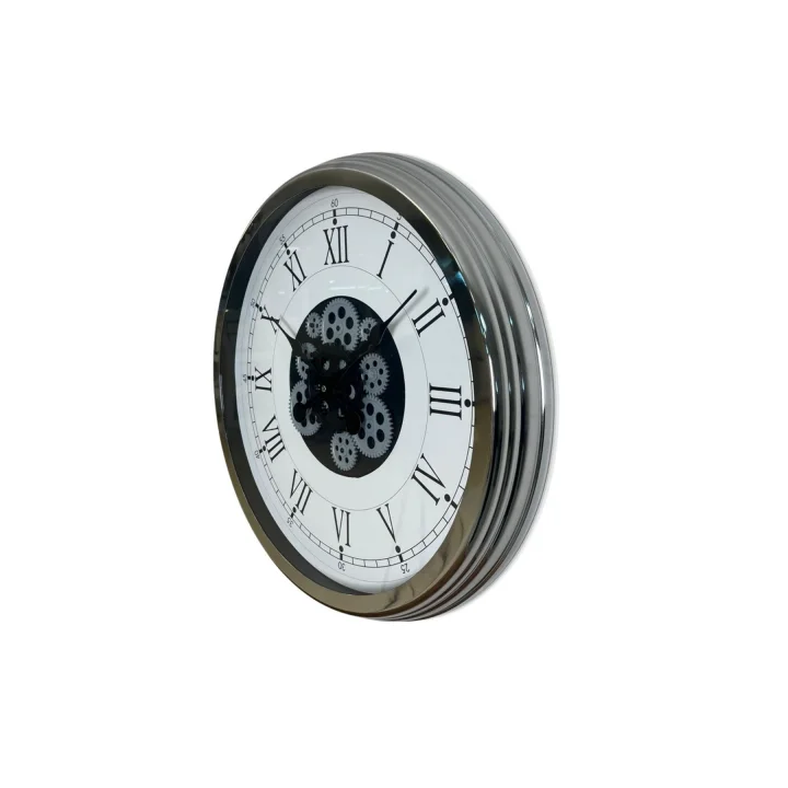 Mey İthalat®  Empire 60 Cm Çarklı Krom Duvar Saati