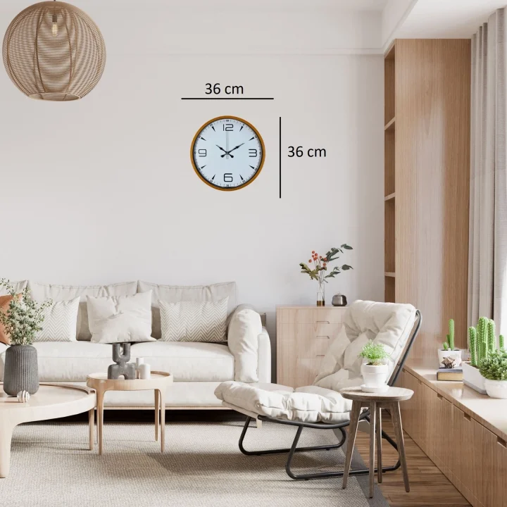 Mey İthalat® Energy Turuncu 36 Cm Duvar Saati