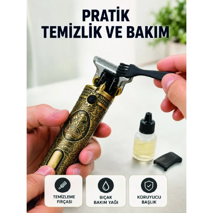 Mey İthalat® Erkek Bakım Tıraş Makinesi 1500 mAh Lityum Batarya 1 mm 2 mm 3 mm Taraklı