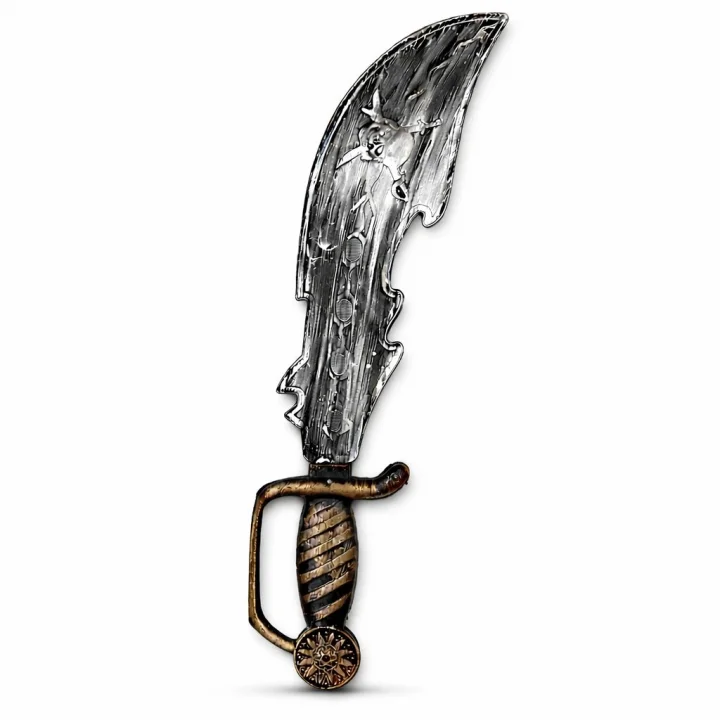 Mey İthalat® Eskitme Detaylı Plastik Korsan Kılıcı 45 cm