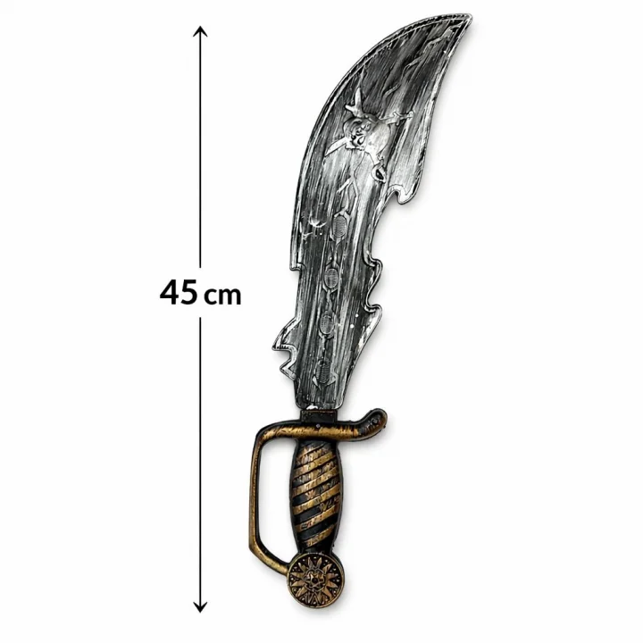 Mey İthalat® Eskitme Detaylı Plastik Korsan Kılıcı 45 cm