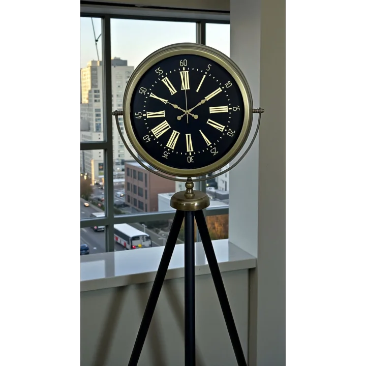 Mey İthalat® Eskitme İhtişam Tripod Ayaklı Saat