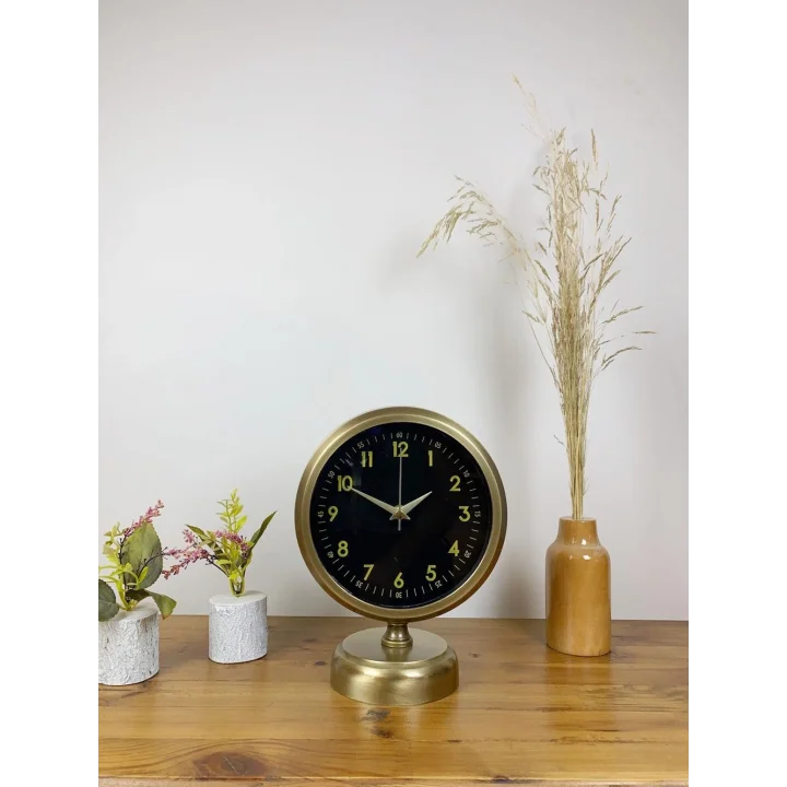 Mey İthalat® Eskitme Metal Tokyo Masa Saati 25×20 cm