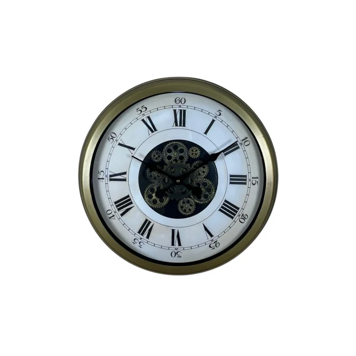 Mey İthalat® Eskitme Roma Rakamlı Elite 60 Cm Çarklı Duvar Saati