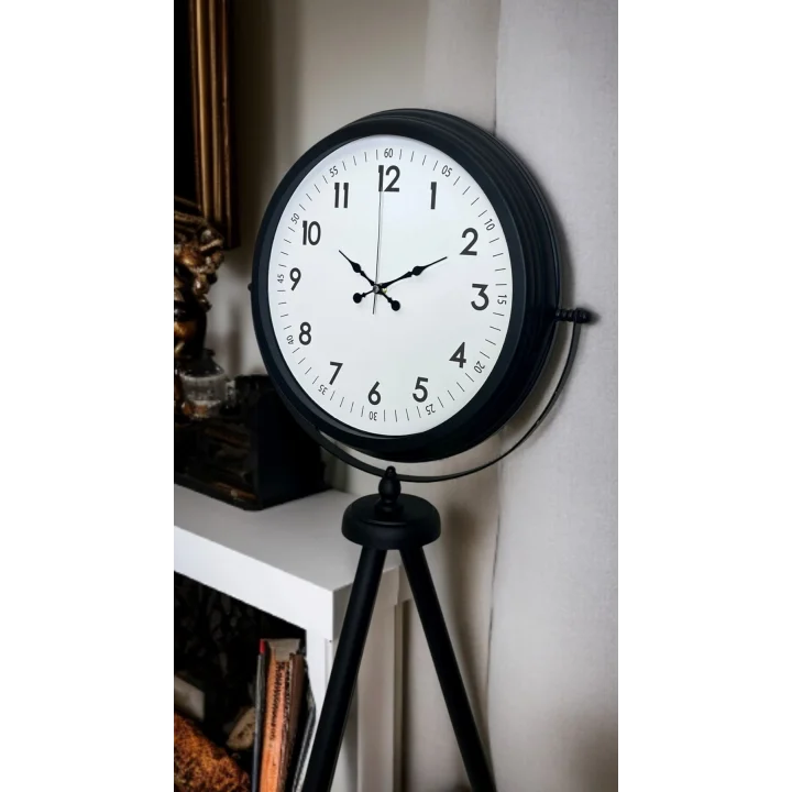 Mey İthalat® Eskitme Tripod Ayaklı Dekoratif Saat