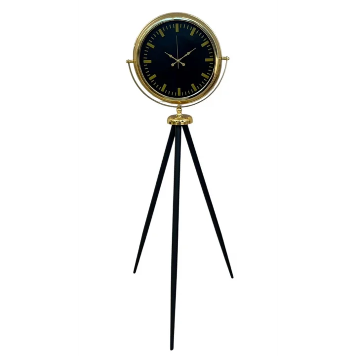 Mey İthalat® Eskitme Tripod Ayaklı Dekoratif Saat