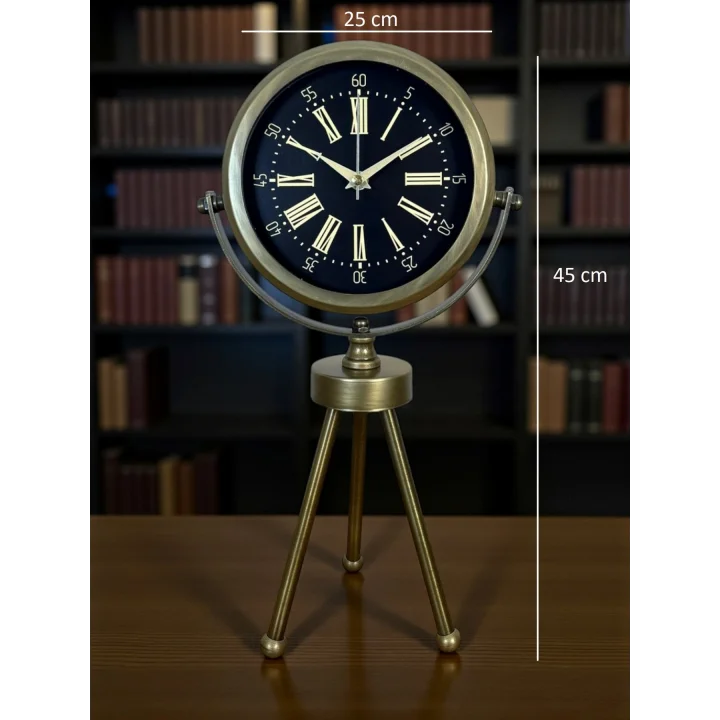 Mey İthalat® Eskitme Üç Ayaklı Masa Saati