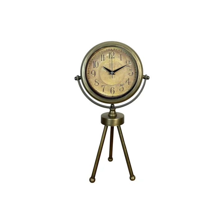 Mey İthalat® Eskitme Vintage Üç Ayaklı Masa Saati