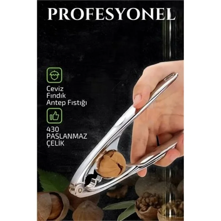 Mey İthalat®  Fındık Ceviz Kırıcı 304 Paslanmaz Çelik Mink Design 721063
