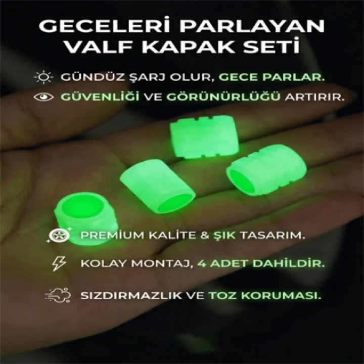 Mey İthalat® FOSFORLU GECE PARLAYAN SİBOP KAPAĞI