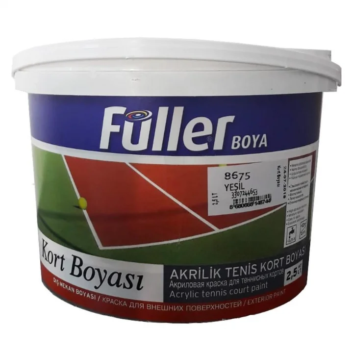 Mey İthalat® Füller Tenis Kort Boyası Beyaz 2,5 Litre