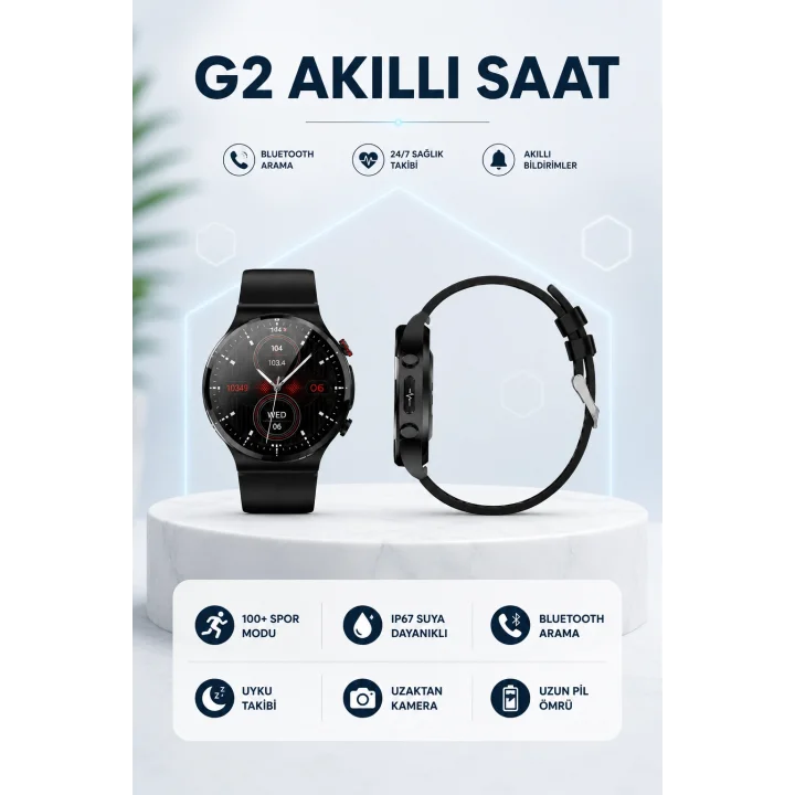 Mey İthalat® G42 AKILLI SAAT IOS ve ANDROİD CİHAZLARLA UYUMLU