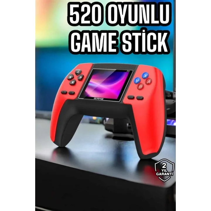 Mey İthalat® Gamepad 520 Retro Oyunlu Taşınabilir El Konsolu Atari