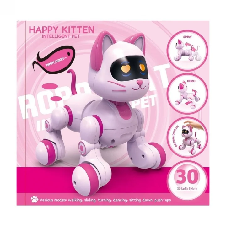 Mey İthalat® GAW-6602 Uzaktan Kumandalı İnteraktif Şarjlı Akıllı Kedi