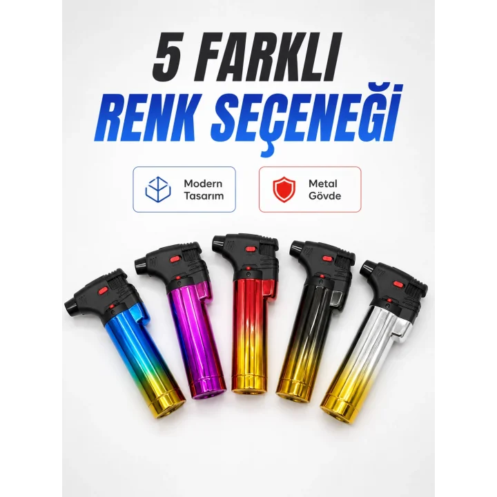 Mey İthalat® Gaz Dolumlu Rüzgar Dayanıklı Pürmüz Çakmak Ayarlı Alev Güçlü Performans
