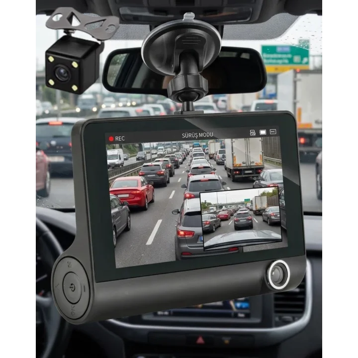 Mey İthalat® Gece Görüşlü Araç İçi Kamera Full HD Park Modlu