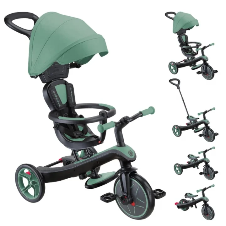 Mey İthalat® Globber Explorer 4in1 Trike Bisiklet Zeytin Yeşili