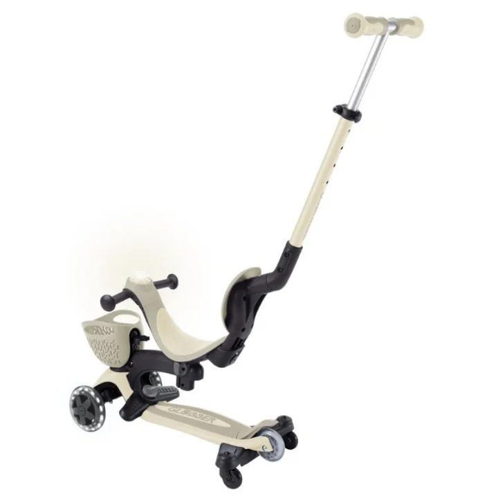 Mey İthalat® Globber Go Up Baby 360 Işıklı Scooter Koyu Bej