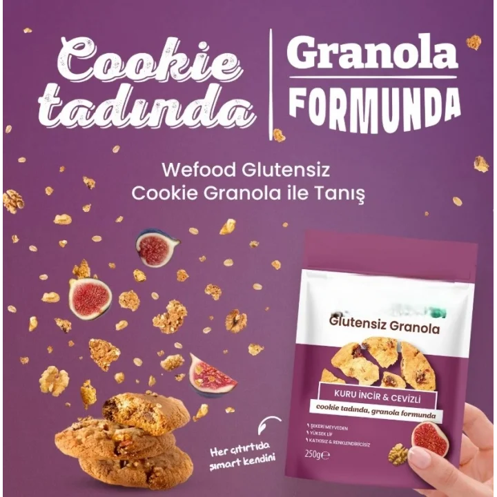 Mey İthalat® Glutensiz Granola Kuru İncir ve Cevizli 250 Gr