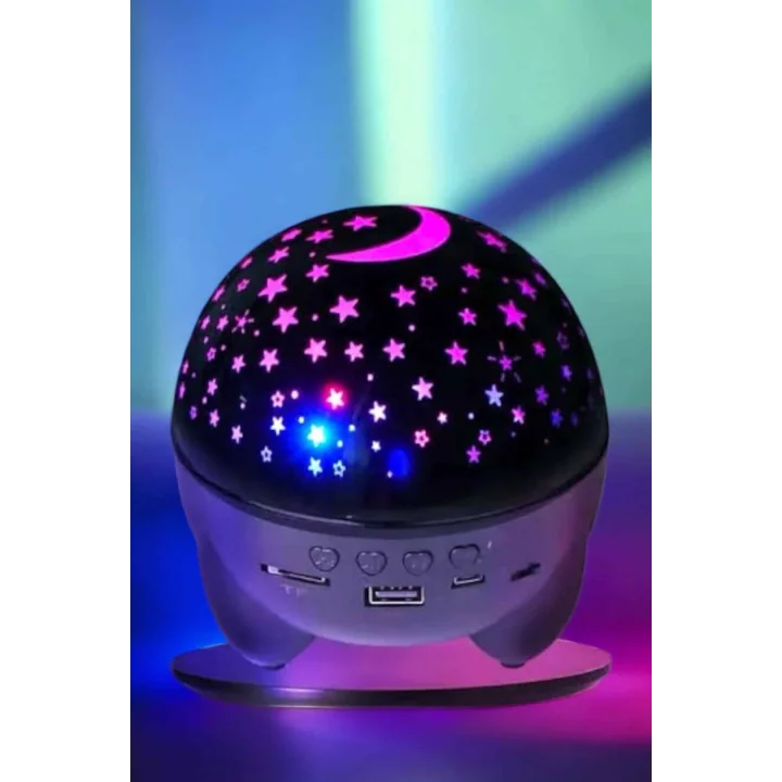 Mey İthalat® Gökyüzü Temalı Bluetooth Ve Hoparlörlü Şarjlı Çocuk Gece Lambası