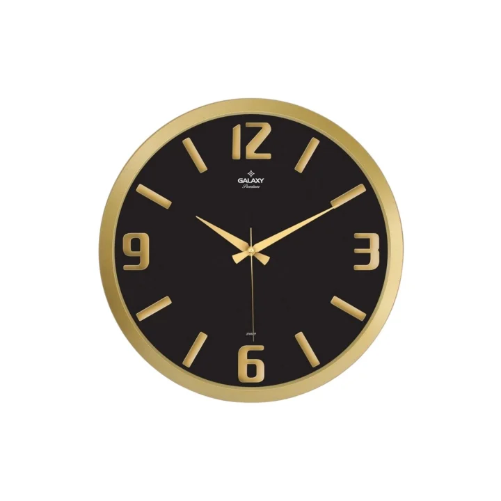 Mey İthalat® Gold 39 Cm Kabartma Rakamlı Duvar Saati