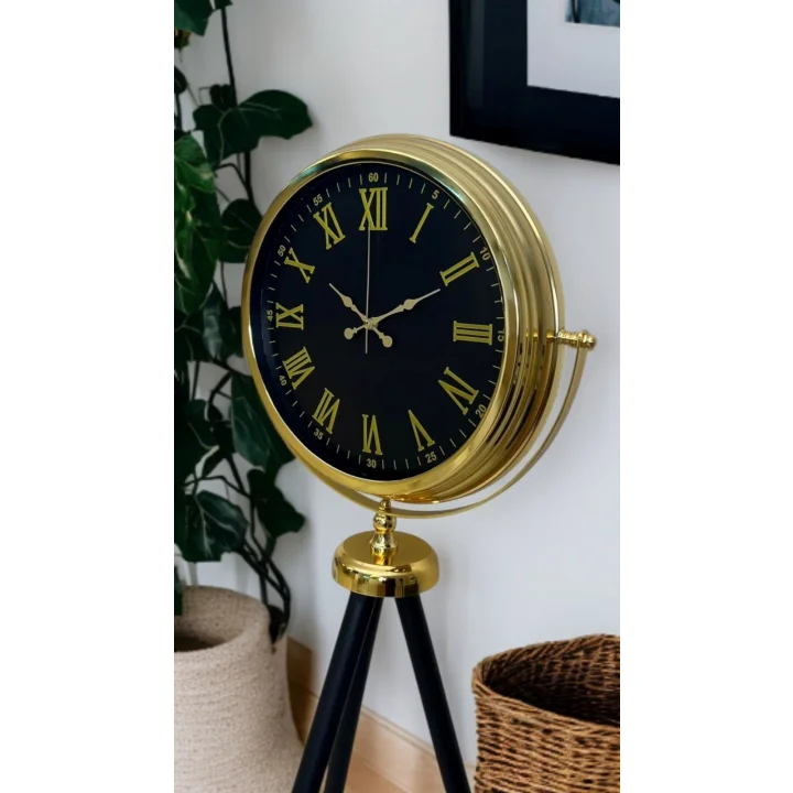 Mey İthalat® Gold Asalet Tripod Ayaklı Saat