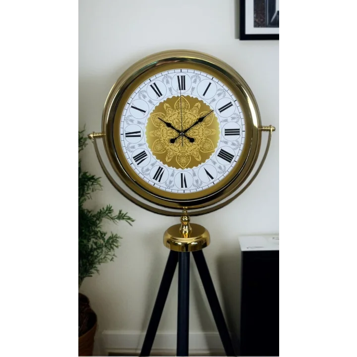 Mey İthalat® Gold Asalet Tripod Ayaklı Saat