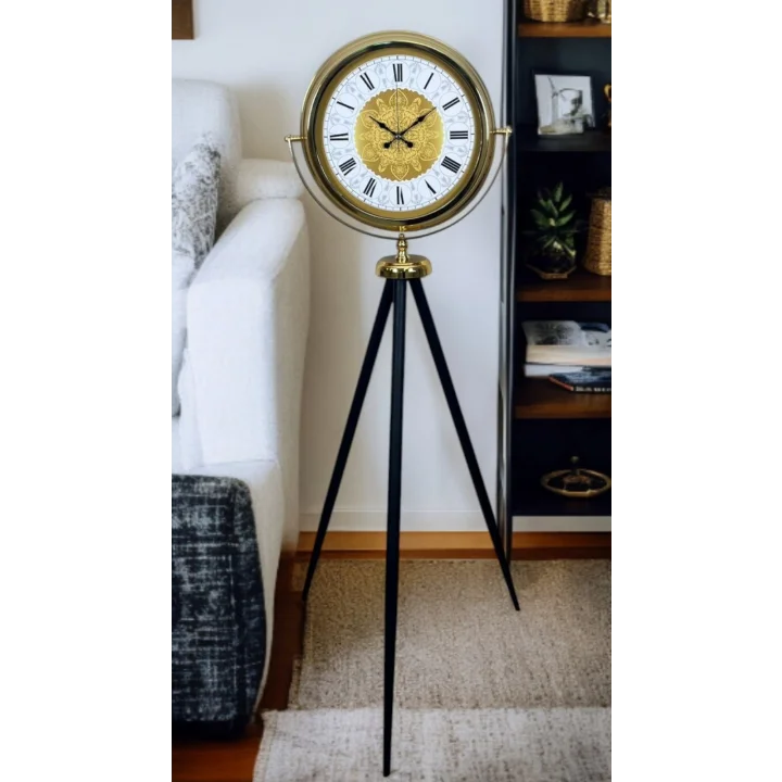 Mey İthalat® Gold Asalet Tripod Ayaklı Saat