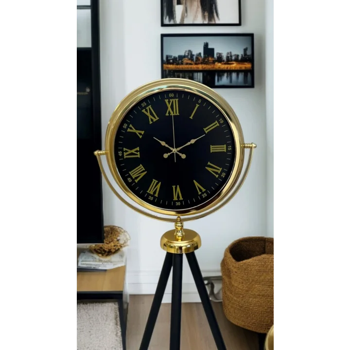 Mey İthalat® Gold Asalet Tripod Ayaklı Saat