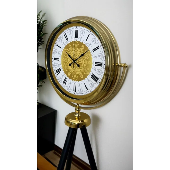 Mey İthalat® Gold Asalet Tripod Ayaklı Saat