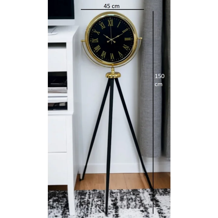 Mey İthalat® Gold Asalet Tripod Ayaklı Saat