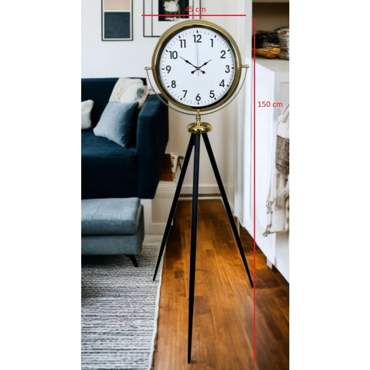 Mey İthalat® Gold Klasik Tripod Ayaklı Saat