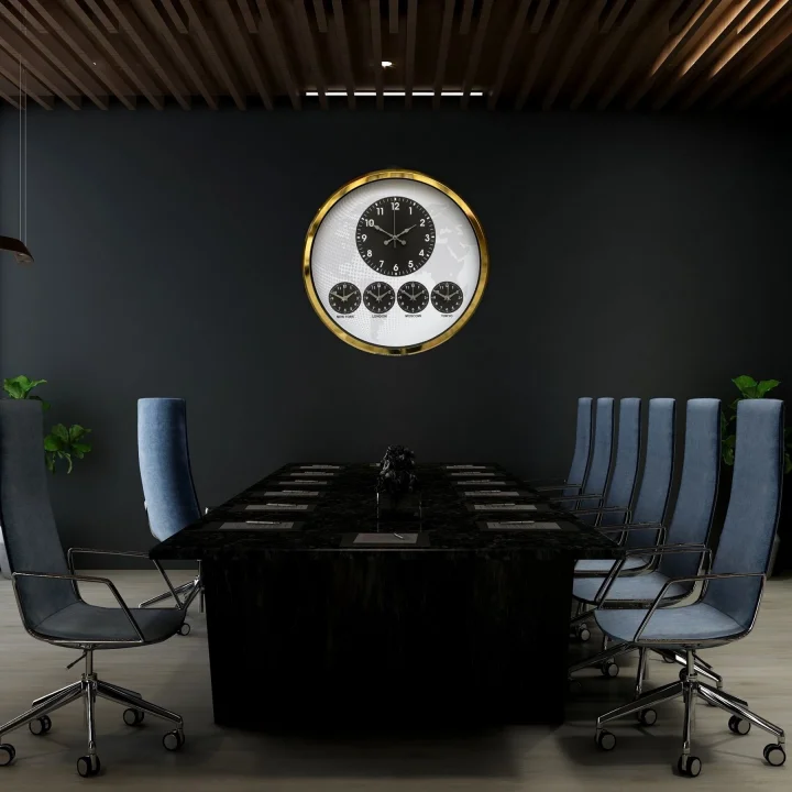 Mey İthalat® Gold Modern 52 Cm Dünya Saati