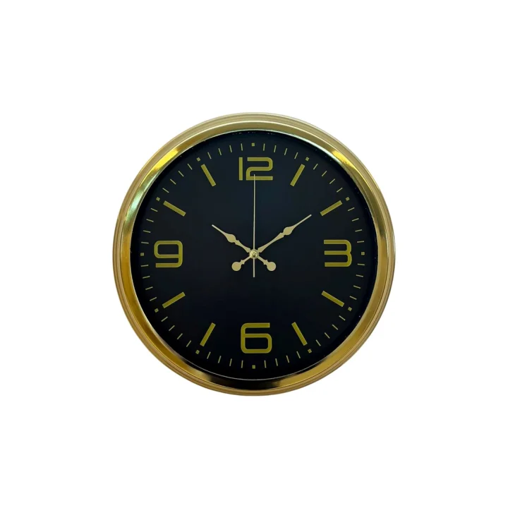 Mey İthalat® Gold Modern Rakamlı 40 Cm Metal Duvar Saati